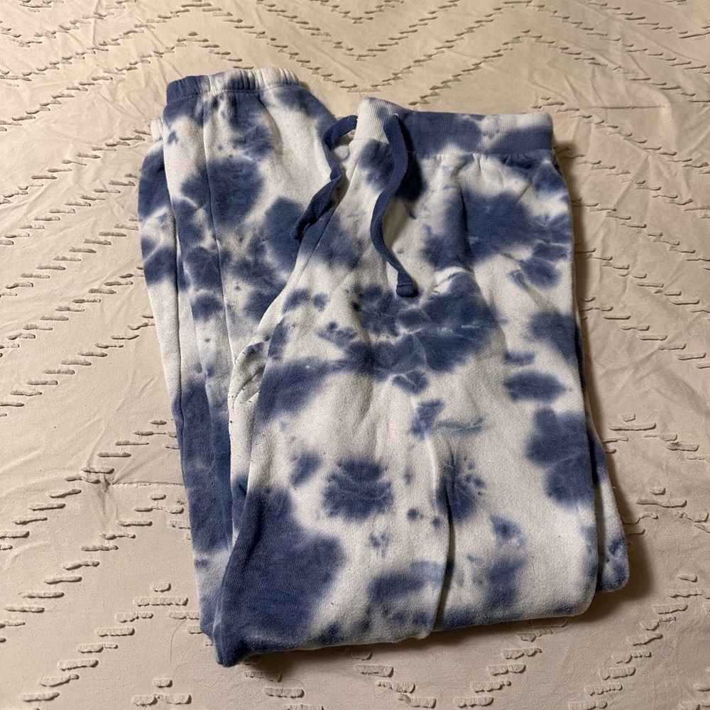 Pink Republic Blue and White Tie-Dye Pants